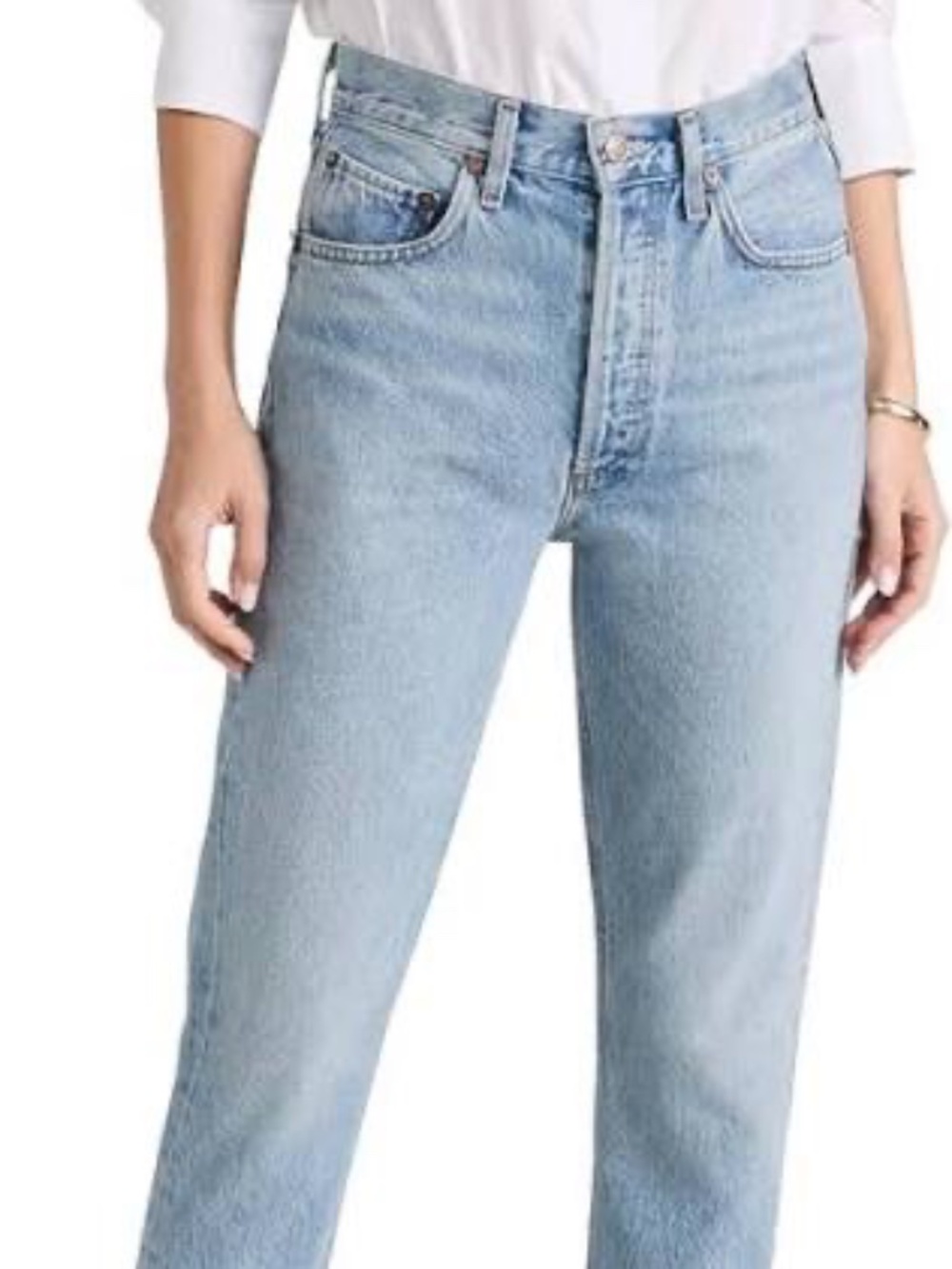 AGOLDE Riley High Rise Straight Crop Jeans